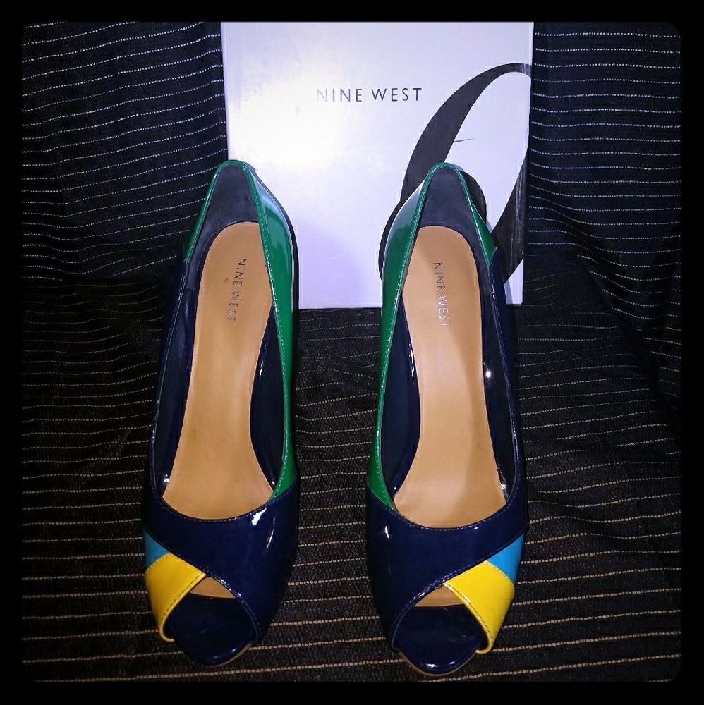 Nine West peep toe pumps